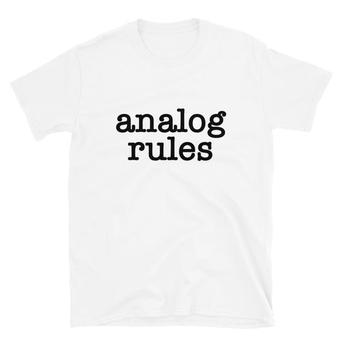 Analog Rules: Vintage-Inspired T-Shirt - For Vintage Enthusiasts -