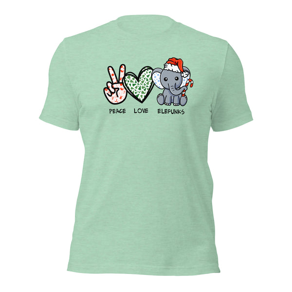 Peace, Love & Elefunks - Christmas T-Shirt