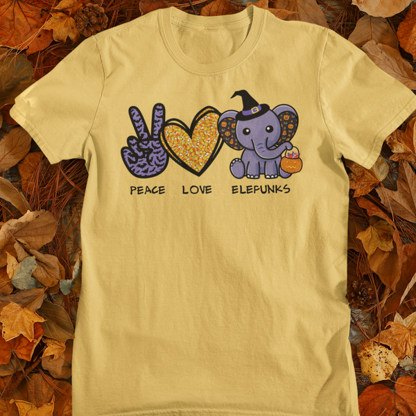 Peace, Love & Elefunks - Halloween T-Shirt